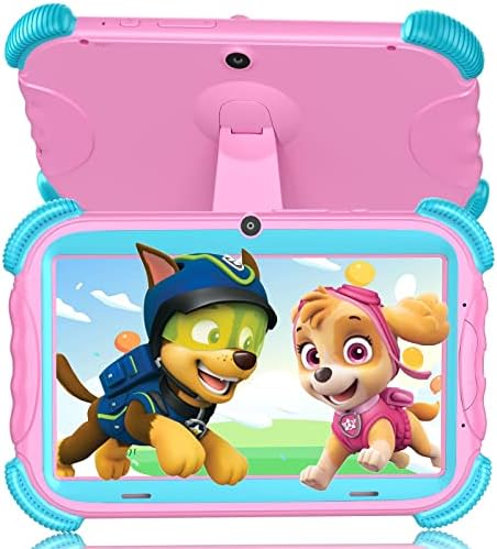 7 Inch Tablet for Kids, Parental Control Educational Tablet, 2+32GB Android 11.0, IPS Screen, Kids Content Pre-installed, with Bluetooth WiFi, Kid-Proof Case, YouTube Netflix Hulu (Pink)