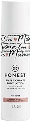 The Honest Company Honest Mama Sweet Curves Moisturizing Body Lotion for Sensitive Skin | Plant-Based, Shea Butter, Avocado Oil | 8 fl oz