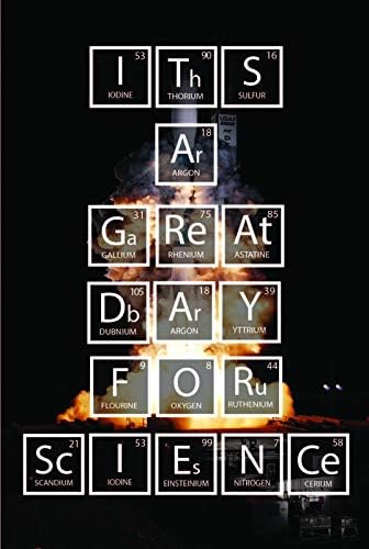 It’s A Great Day for Science Periodic Table Elements and Subatomic Particles Motivational Educational Inspirational Poster 12-Inches by 18-Inches Print Wall Art CAP00005