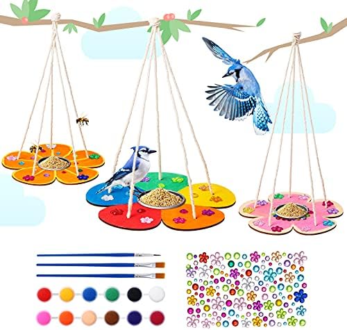 3-Pack Bird Feeders for Kids Arts and Crafts Kit DIY Kids Crafts STEM Learning Outdoor Activities Crafts for Boys and Girls for 3 4 5 6 7 8