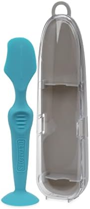 Dr. Talbot’s Diaper Cream Brush for Babies – Diaper Rash Cream Applicator with Suction Base and Hygienic Case – Full Size – Aqua Blue