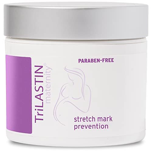 TriLASTIN Maternity Stretch Mark Prevention Cream – Paraben-Free, Hypoallergic, and Safe for Pregnancy – 4 oz