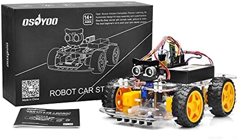 OSOYOO Robot Car Starter Kit for R3 | STEM Remote Controlled Educational Motorized Robotics for Building Programming Learning How to Code | IOT Mechanical DIY Coding for Teens Adults