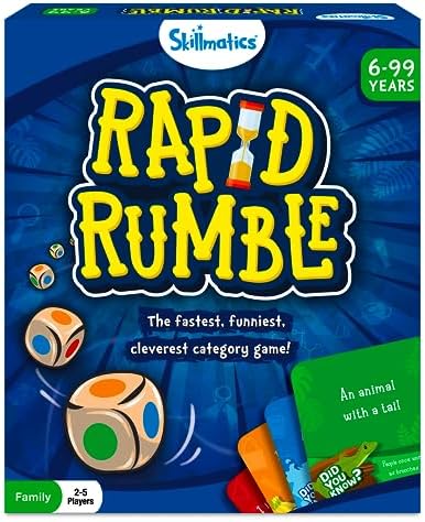 Skillmatics Board Game Rapid Rumble, Fun for Family Game Night, Educational Toy, Card Game for Kids, Teens & Adults, Gifts for Ages 6, 7, 8, 9 and Up