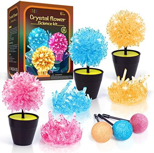 Crystal Growing Kit, STEM Projects Science Kits for Kids Age 4-6-8-12, Crystals Grow Fast (24H) Science Experiments Kit Toys, Art & Crafts Gift Toys for 6 7 8 9 10 11 12 Years Old Girls & Boys