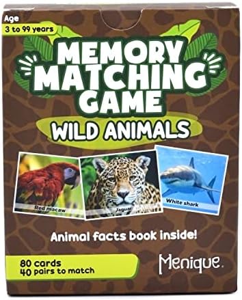 Menique, Wild Animals, Memory Matching Game