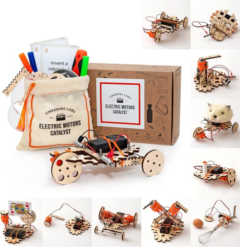 Robotics Engineering Kit | Designed by Scientists in USA | 50+ Parts | 10+ STEM Projects For Kids 8-12 | Learn Electronics, Science | Grow Creativity, Grit | Great DIY Inventor Toy Gift