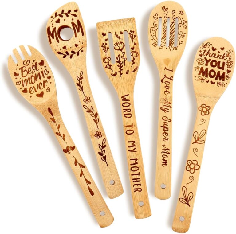 Gifts for Mom from Daughter Son, Unique Mother Birthday Gifts, Decorations Gift for Mother – Wooden Spoons for Cooking, Gifts for Wife, Personalized Mothers Day Gifts