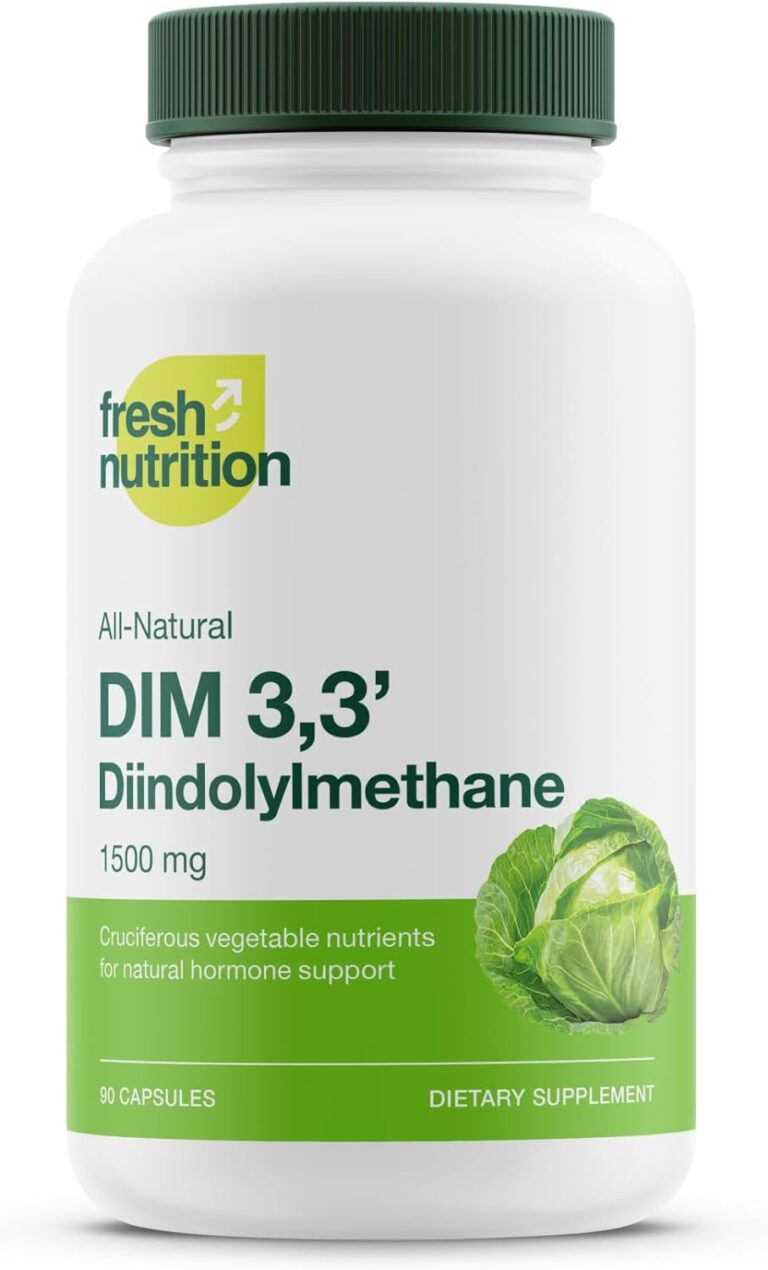 DIM Supplement 500mg – Diindolylmethane for Estrogen Metabolism, Hormonal Health, Acne & Antioxidant Support – Vegan, Non GMO, Gluten-free – 90 Capsules