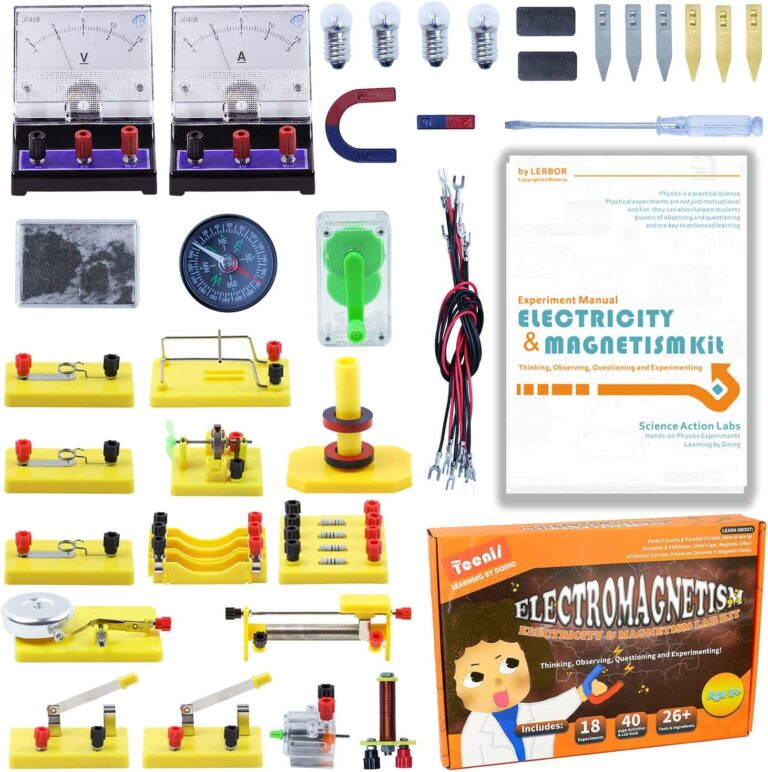 STEM Electricity & Magnetism Kit – Electromagnetism Experiments for Kids Age 8-16