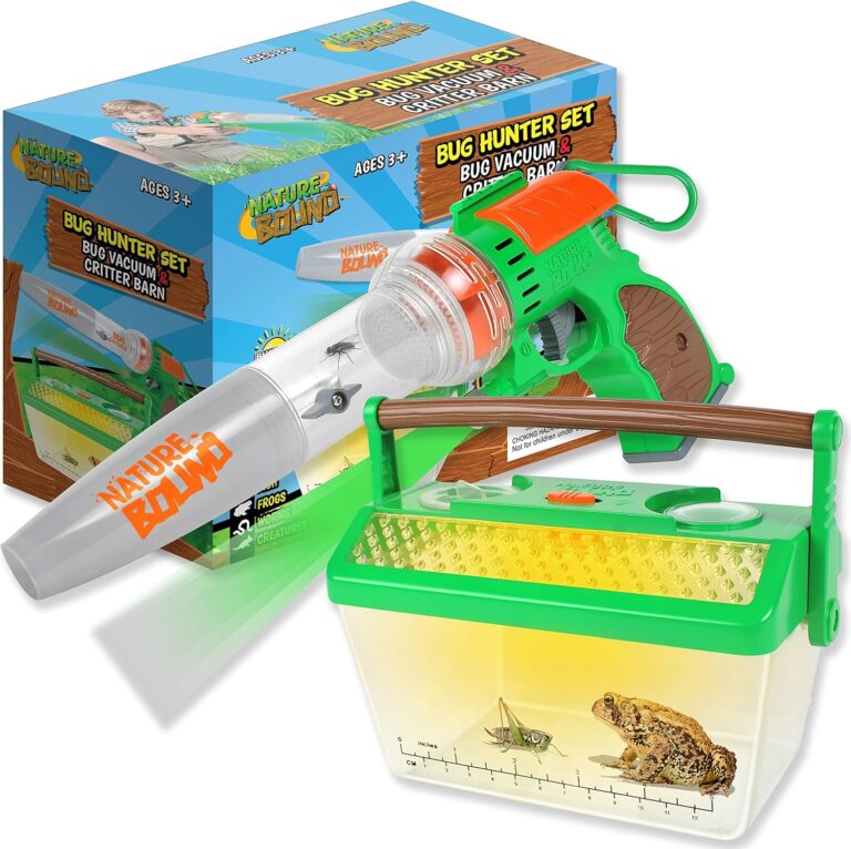 Nature Bound Bug Catcher Vacuum with Light Up Critter Habitat Case for Backyard Exploration – Complete Kit for Kids includes Vacuum and Cage, Green (Original Style)