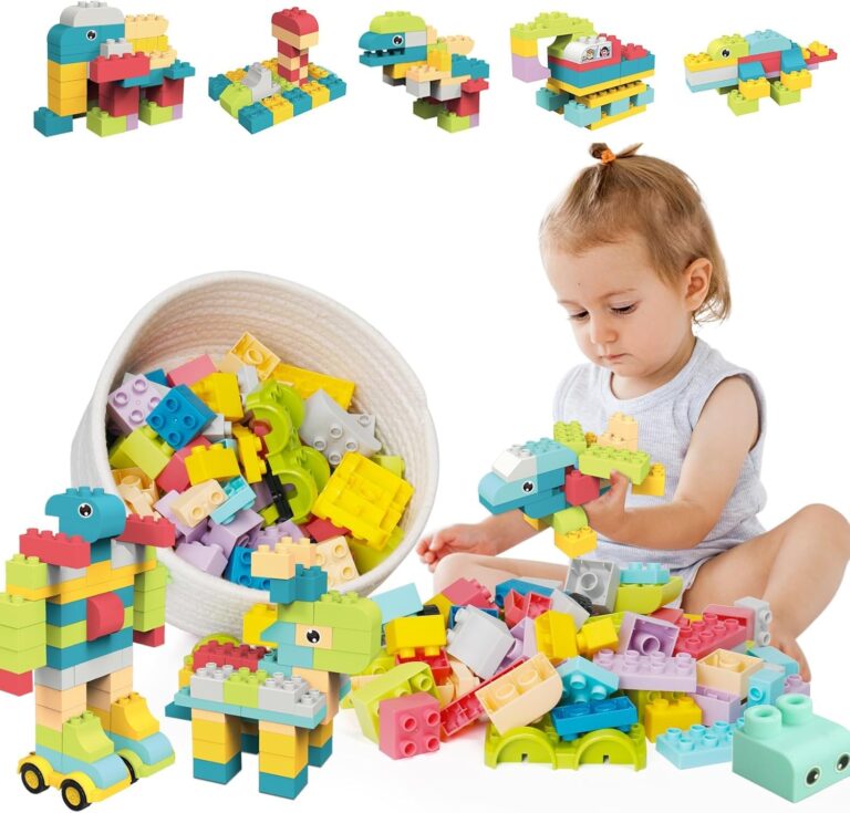 Flexible Building Block Toys for Toddler Aged 2 3 4 5 6.Classic Soft Brick Toys for Preschool.Safe and Healthy for Kids to Play.Big Thinner STEM Block Toys for Toddler.Gift Ideas for Toddler Aged 2+