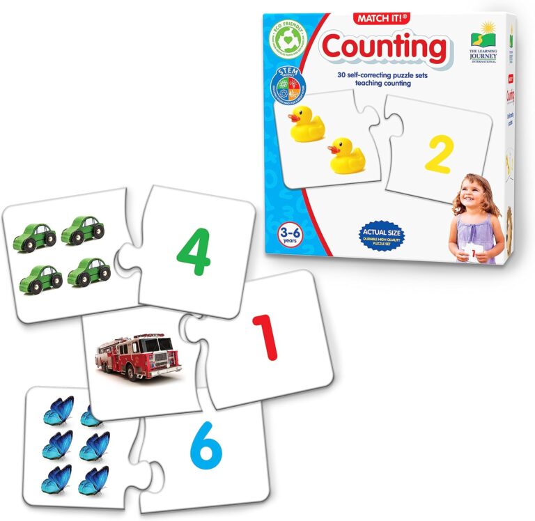 The Learning Journey: Match It! – Counting – 30 Piece Self-Correcting Number & Learn to Count Puzzle – Preschool Learning Toys – Award Winning Toys