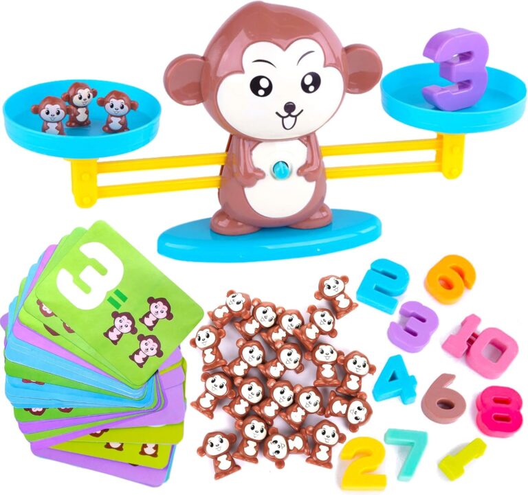 CoolToys Monkey Balance Cool Math Game for Girls & Boys | Fun, Educational Children’s Gift & Kids Toy STEM Learning Ages 3+ (64-Piece Set)