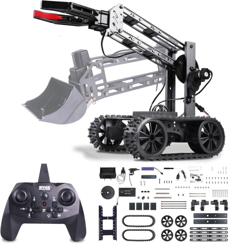 Robot Arm Kits and Remote Control Excavator, 2 in 1 Science Kits for Kids Age 8-12, Electronic Programming Toy DIY Robotics Kit, Stem Project Kits Suit for Boys/Girls Birthday Gift