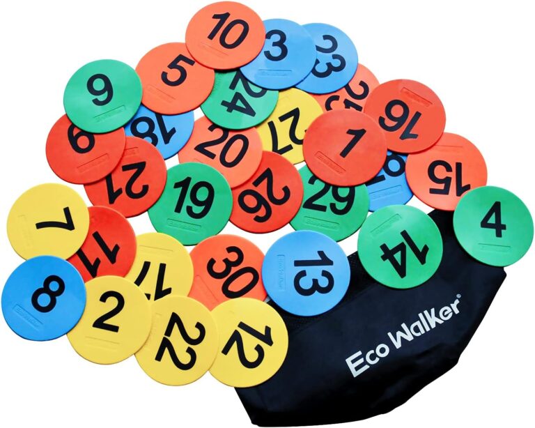 4inch Mini Floor Spot Markers for Classroom Preschool and Kindergarten (Set of 20pcs) (number 1-30)