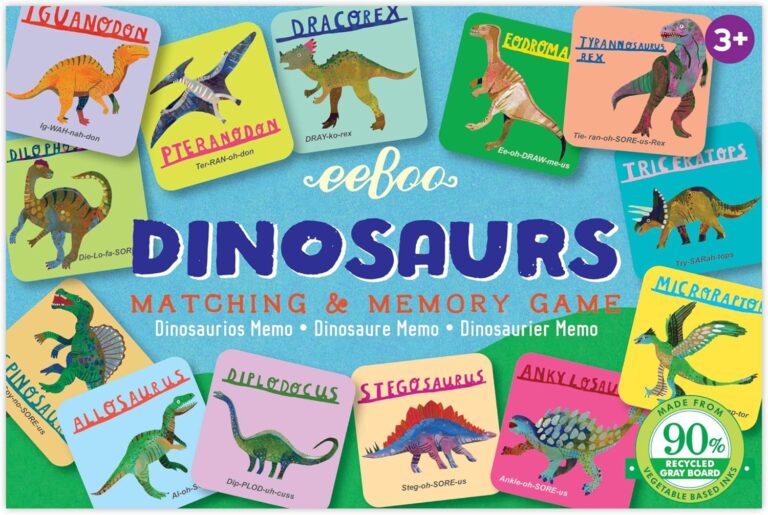 eeBoo Dinosaurs Little Memory and Matching Game, 3 years