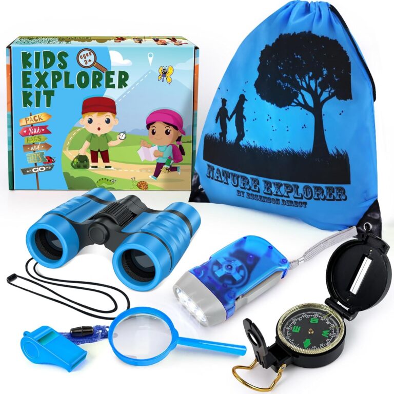 ESSENSON Kids Explorer Kit – Adventure Kit for Kids, Outdoor Explorer Kit with Binoculars, Summer Outdoor Toys for Kids Ages 4-8