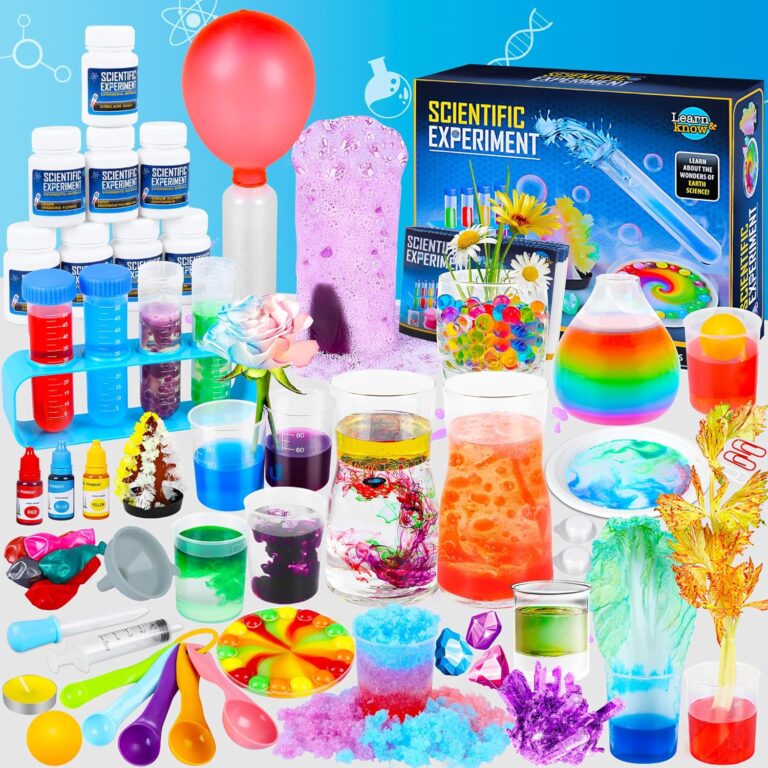 Science Kit for Kids,80 Science Lab Experiments,Scientist Costume Role Play STEM Educational Learning Scientific Tools,Birthday Gifts and Toys for 4 5 6 7 8 9 10-12 Years Old Boys Girls Kids