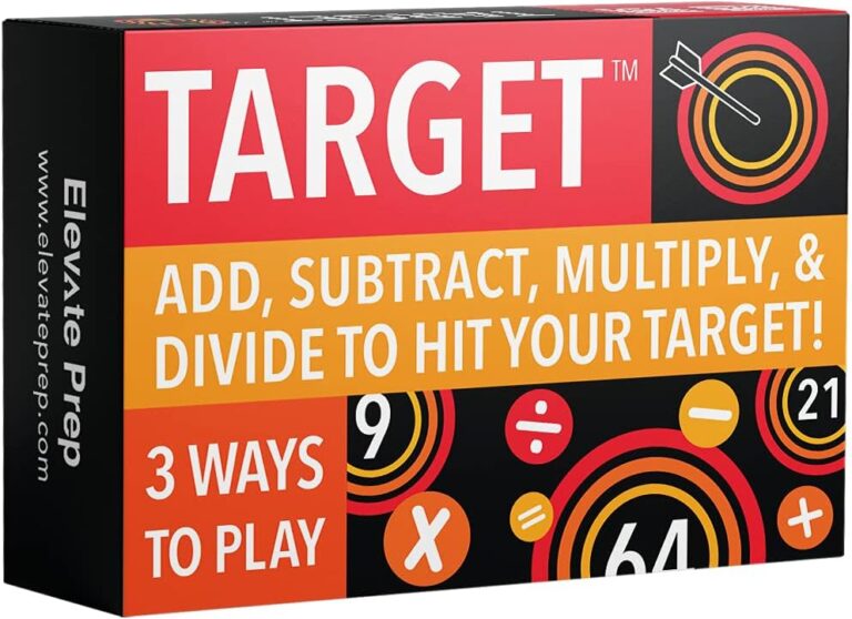 Target Math Game | A Teacher-Recommended, Fast-Paced Mental Math Game for Practicing Addition, Subtraction, Multiplication, & Division | Ages 8+