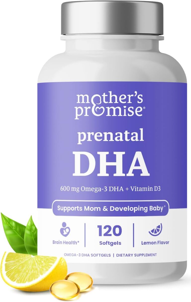 Prenatal DHA for Women 600mg + 400 IU Vitamin D3 | 120 Softgels | Supports Brain Health | Triglyceride Omega 3 Fish Oil DHA Prenatal Vitamins for Pregnancy & Nursing | 300mg per Capsule