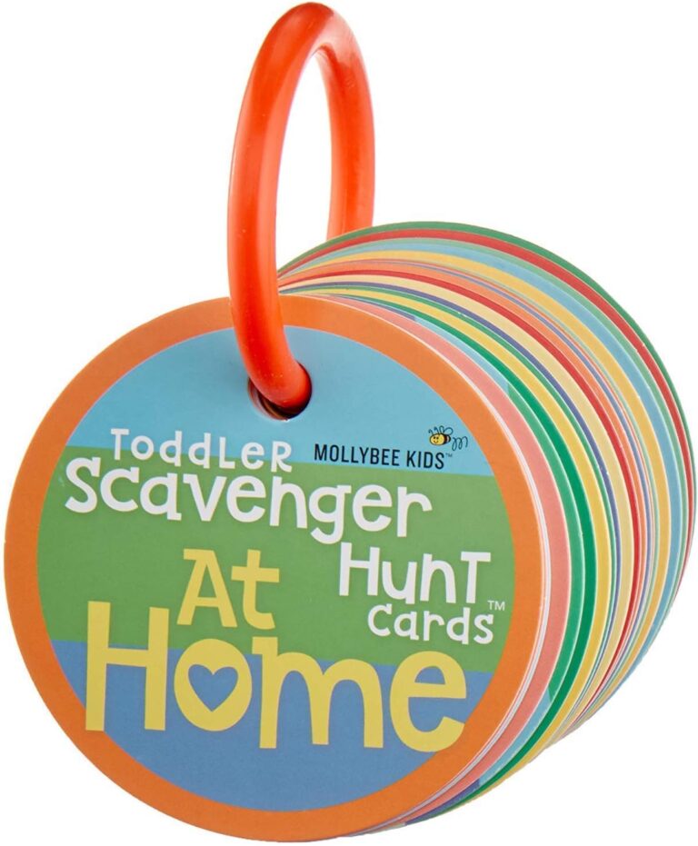 MOLLYBEE KIDS Toddler Scavenger Hunt Cards at Home, Toddler Activity, Ages 2, 3, Indoor Scavenger Hunt Game