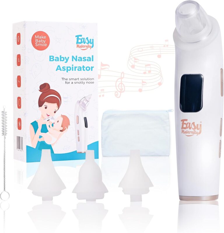 Baby Nasal Aspirator with Calming Night Light Soomthing Music for Newborns, Babies and Toddlers, Soft Silicone Tips