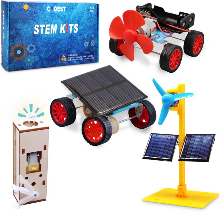 Science Kits for Kids Age 8-12,STEM Projects for Boys,Solar Experiments Toys Gifts for 8-14 Year Old Teen Boys Girls,4-in-1 Building Electric Motor Science Project for Teenage Ages 9 10 11 12 13