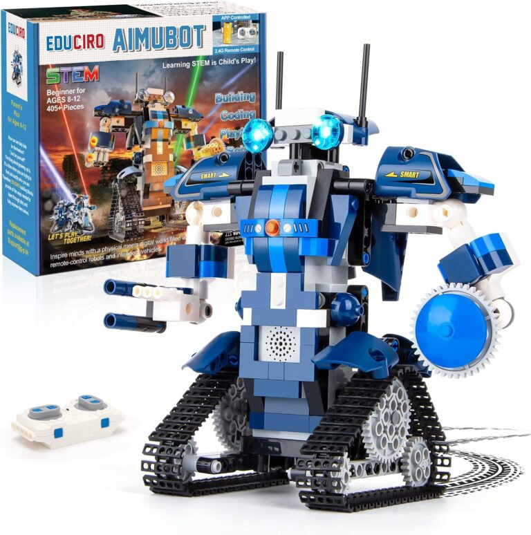 Educiro Robot Building Toys for 6 7 8 9 10 Year Old Boys Girls, Gifts Stem Projects Robots for Kids 8 9 10 11 12 Year Old, Build Your Own App & Remote Control Robot, 405 Pieces