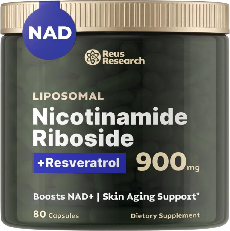 NMN Supplement Alternative – Liposomal Nicotinamide Riboside w/Resveratrol & Quercetin – High Purity NAD Supplement for Anti-Aging, Energy, Focus – 80 Capsules, Green