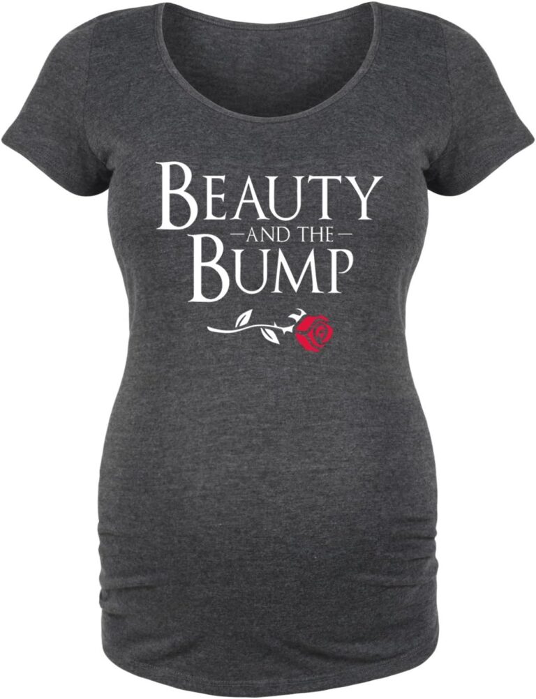 Beauty and The Bump – Maternity Scoop Neck T-Shirt – Size Small Heather Charcoal