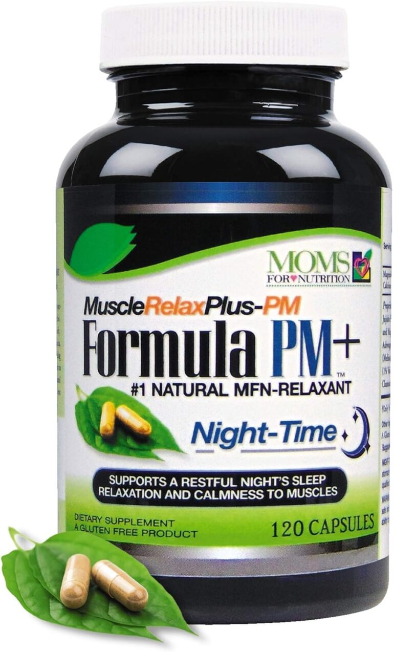 Night-Time Muscle Relax Formula – Over 1,500mg Strength Relaxer with Magnesium Glycinate – Gluten Free – 120 Capsules