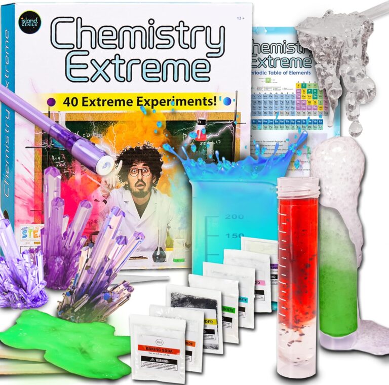 Island Genius Chemistry Extreme Science Experiment Kit for Kids Boys and Girls Ages 12 13 14 15 Years Old and Up