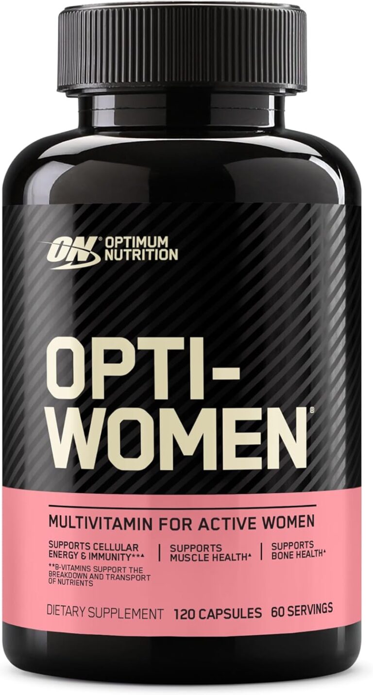 Optimum Nutrition Opti-Women, Vitamin C, Zinc and Vitamin D for Immune Support Womens Daily Multivitamin Supplement with Iron, Capsules, 120 Count