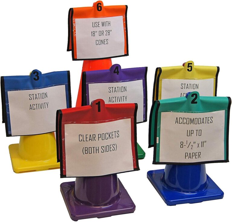 Set of 6 Cone Folders (Double Sided Pockets That fit Over Your Cones)