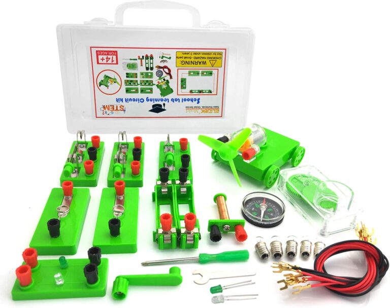 EUDAX Physics Science Lab Learning Circuit kit,Electricity Experiment Set,Building Circuits for Kids Junior Senior High School Students (Upgrade kit)