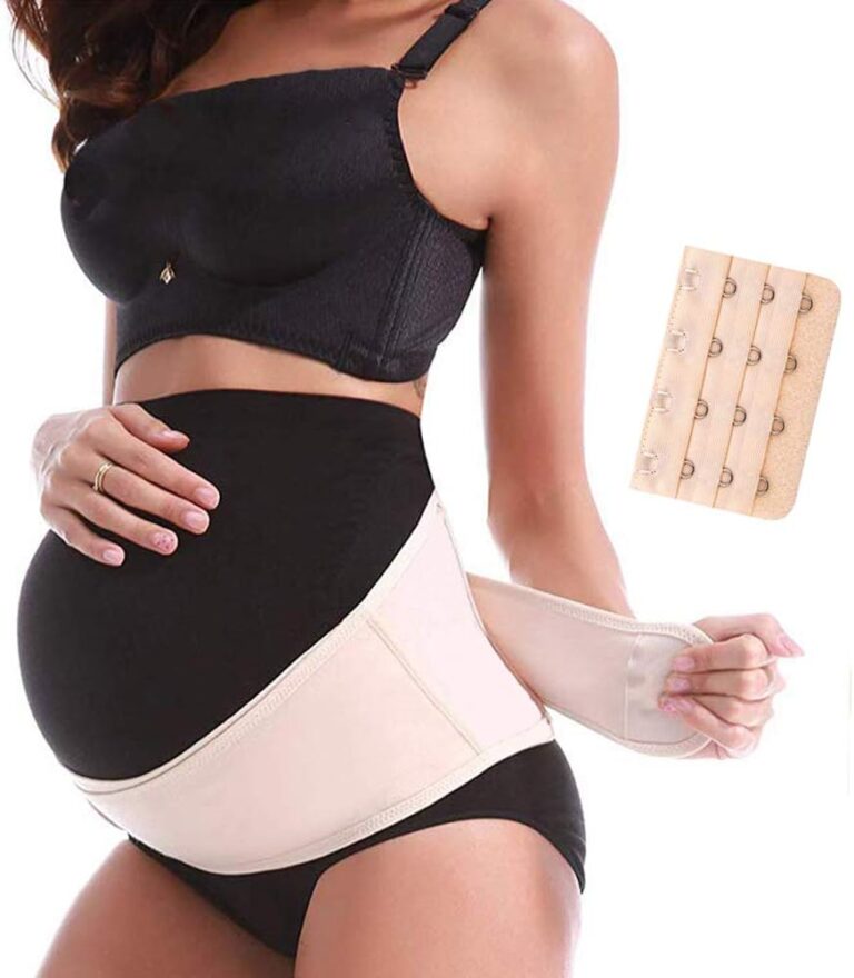 Maternity Belt 2.0 – Belly Band for Pregnancy, Two in One Pregnancy Belt for Your Entire Pregnancy and Postpartum Recovery, Breathable Back and Pelvic Support Prenatal Cradle (Universal Size, Beige)